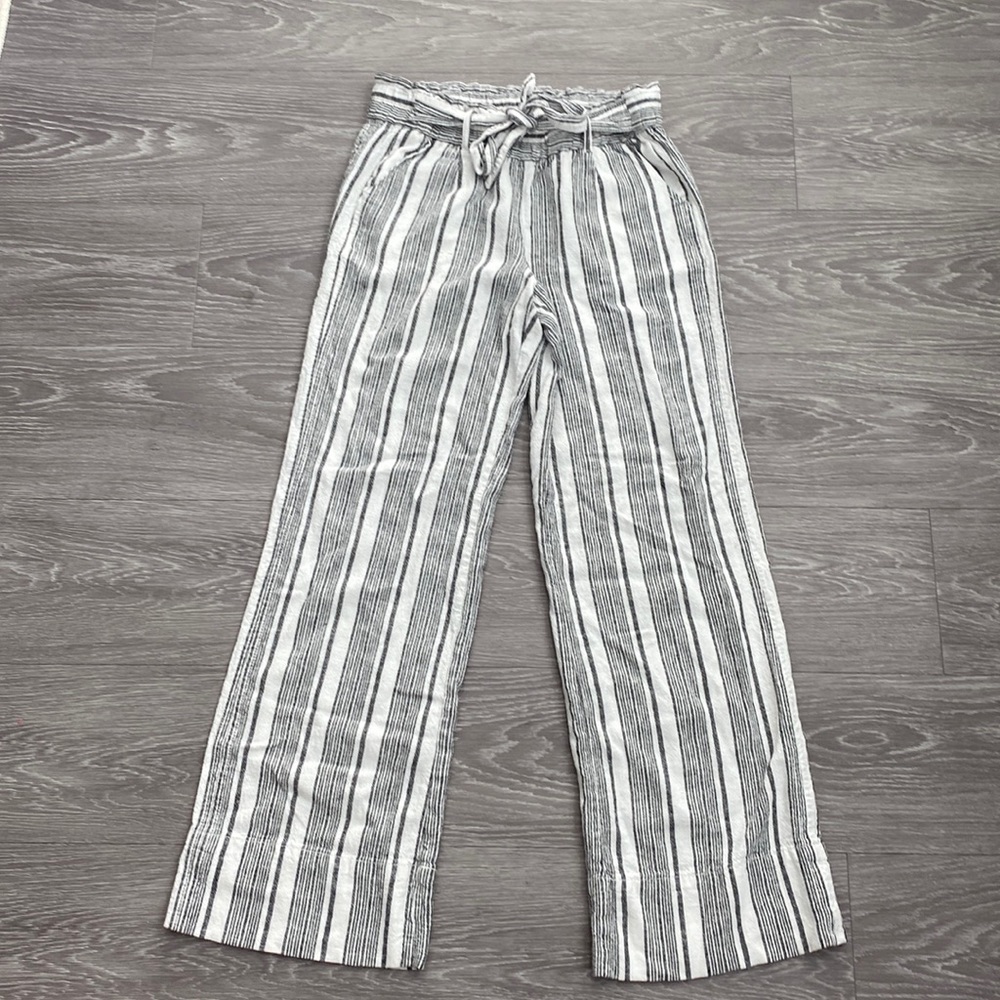 Striped linen pants